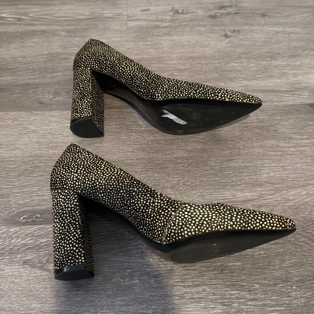 Banana Republic Real Fur Animal Print Pointed Toe Pumps - Picture 4 of 11